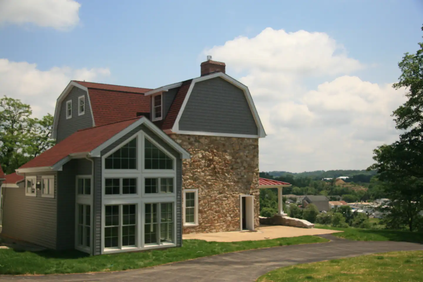 Side view of the house.