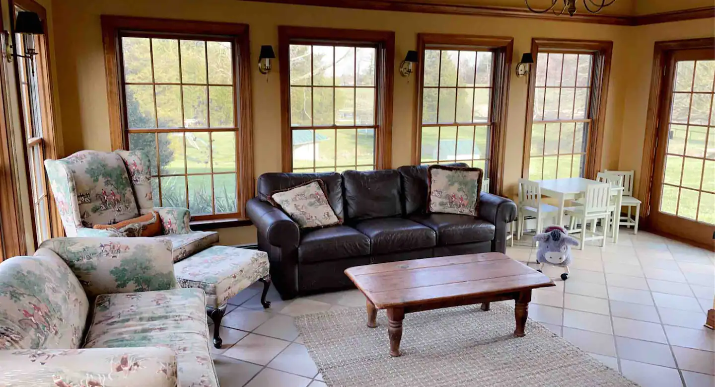 A spacious room for gatherings or other activities.