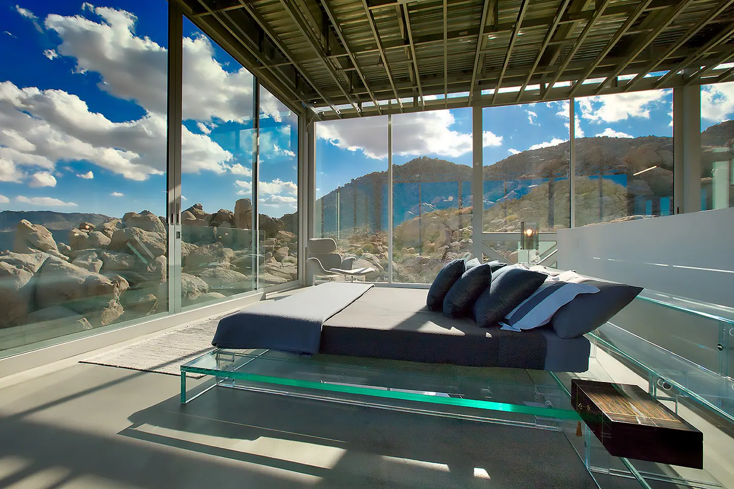 King-sized beds with Ligne Roset and Tempur-Pedic mattresses, Frette linens, and plenty of pillows