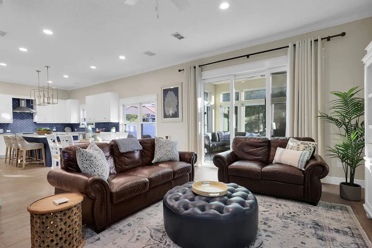 Living area has a large space and very relaxing feels.